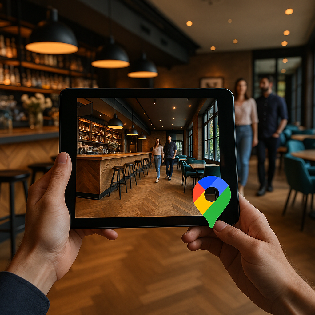 Virtuele rondleiding in restaurant via tablet met Google Maps-integratie