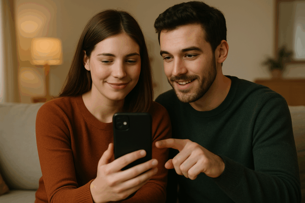 Potentiële gasten bekijken 360° sfeerimpressie van een horecazaak op smartphone